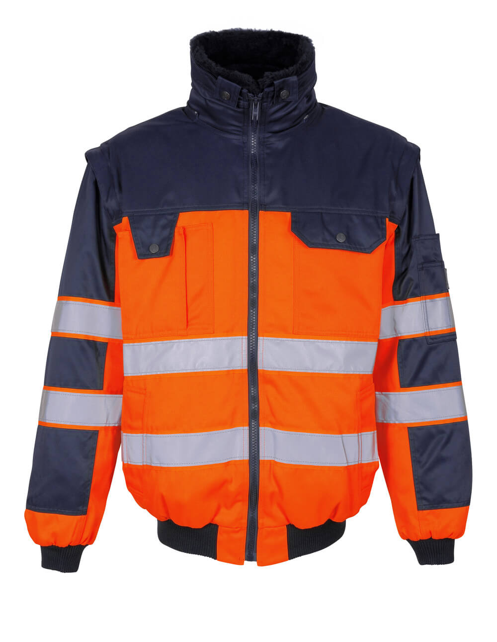 Pilot Jacket SAFE IMAGE hi-vis orange/navy