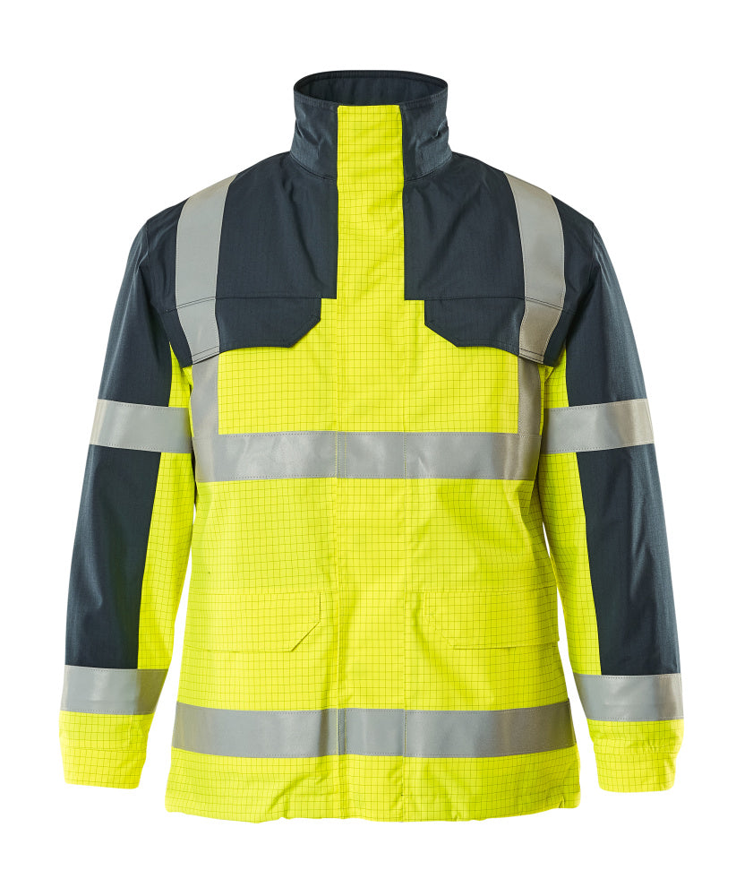 Parka Jacket MULTISAFE hi-vis yellow/navy