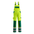 Latzhose mit Kniepolstertaschen SAFE COMPETE hi-vis yellow/green