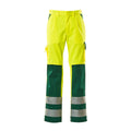 Arbeitshose mit Kniepolstertaschen SAFE COMPETE hi-vis yellow/green
