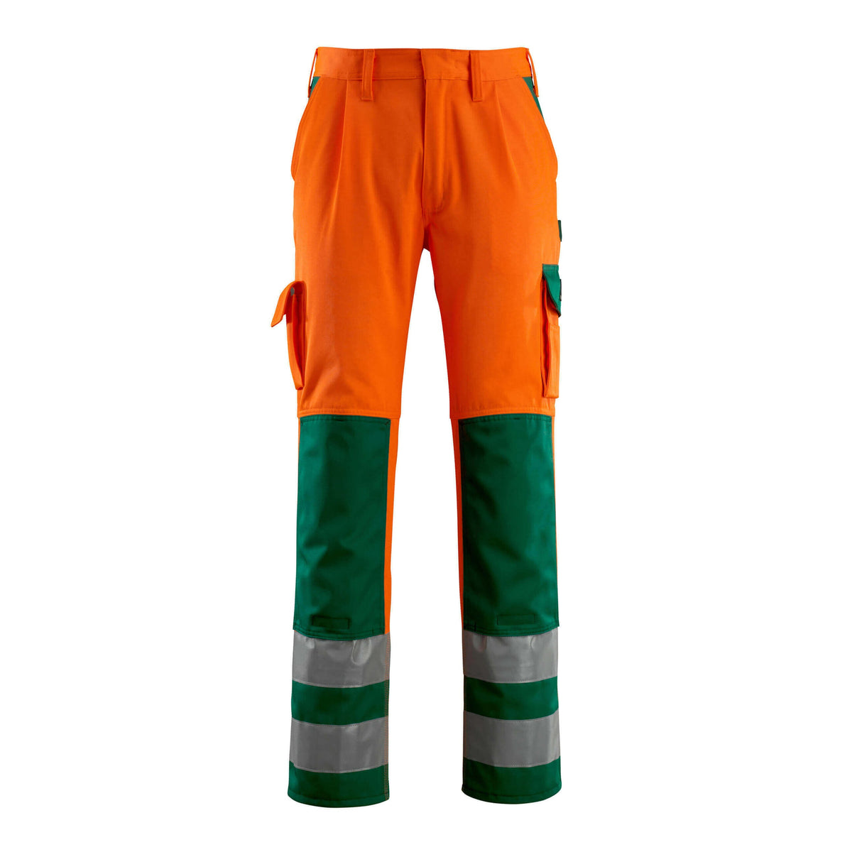 Arbeitshose mit Kniepolstertaschen SAFE COMPETE hi-vis orange/green