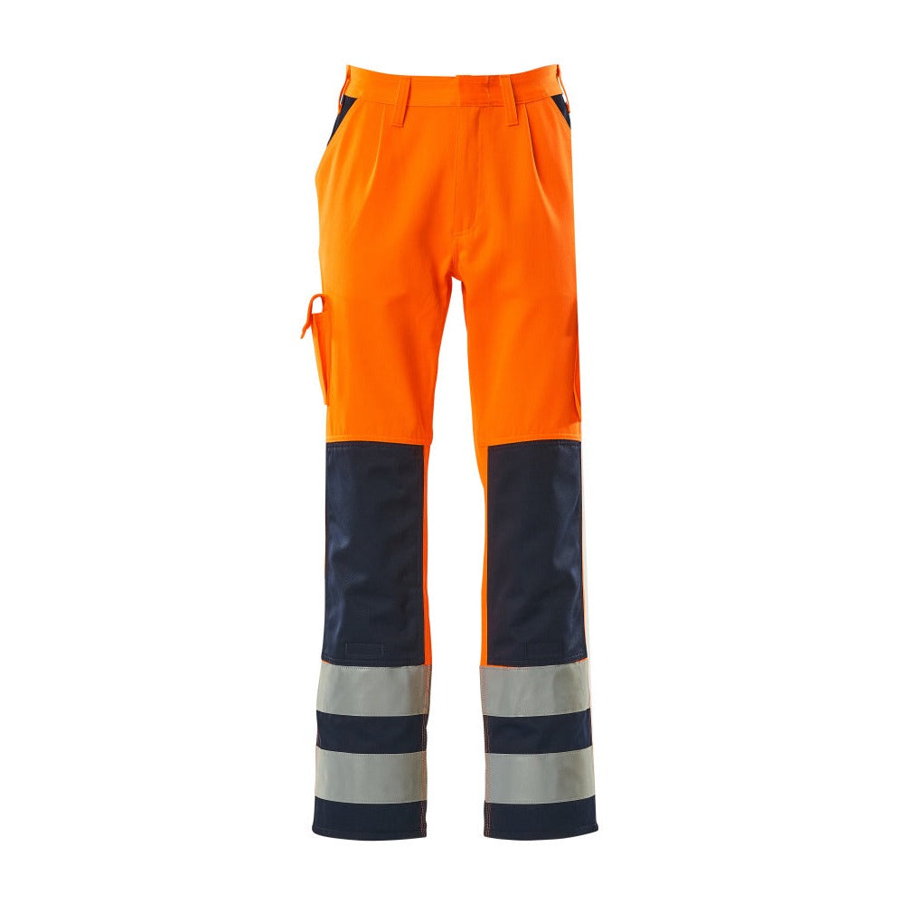 Arbeitshose mit Kniepolstertaschen SAFE COMPETE hi-vis orange/navy