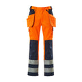 Arbeitshose mit Holstertaschen SAFE COMPETE hi-vis orange/navy