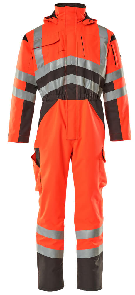 Winter Boilersuit SAFE YOUNG hi-vis red/dark anthracite