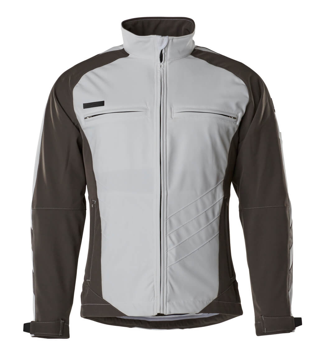 Softshell-Jacke UNIQUE white/dark anthracite