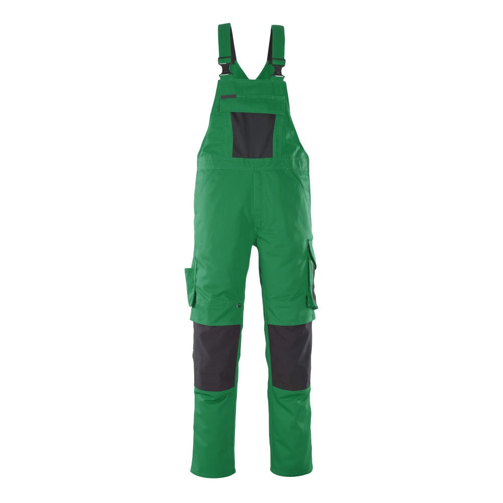 Latzhose mit Kniepolstertaschen UNIQUE green/black