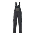 Latzhose mit Kniepolstertaschen UNIQUE black/dark anthracite