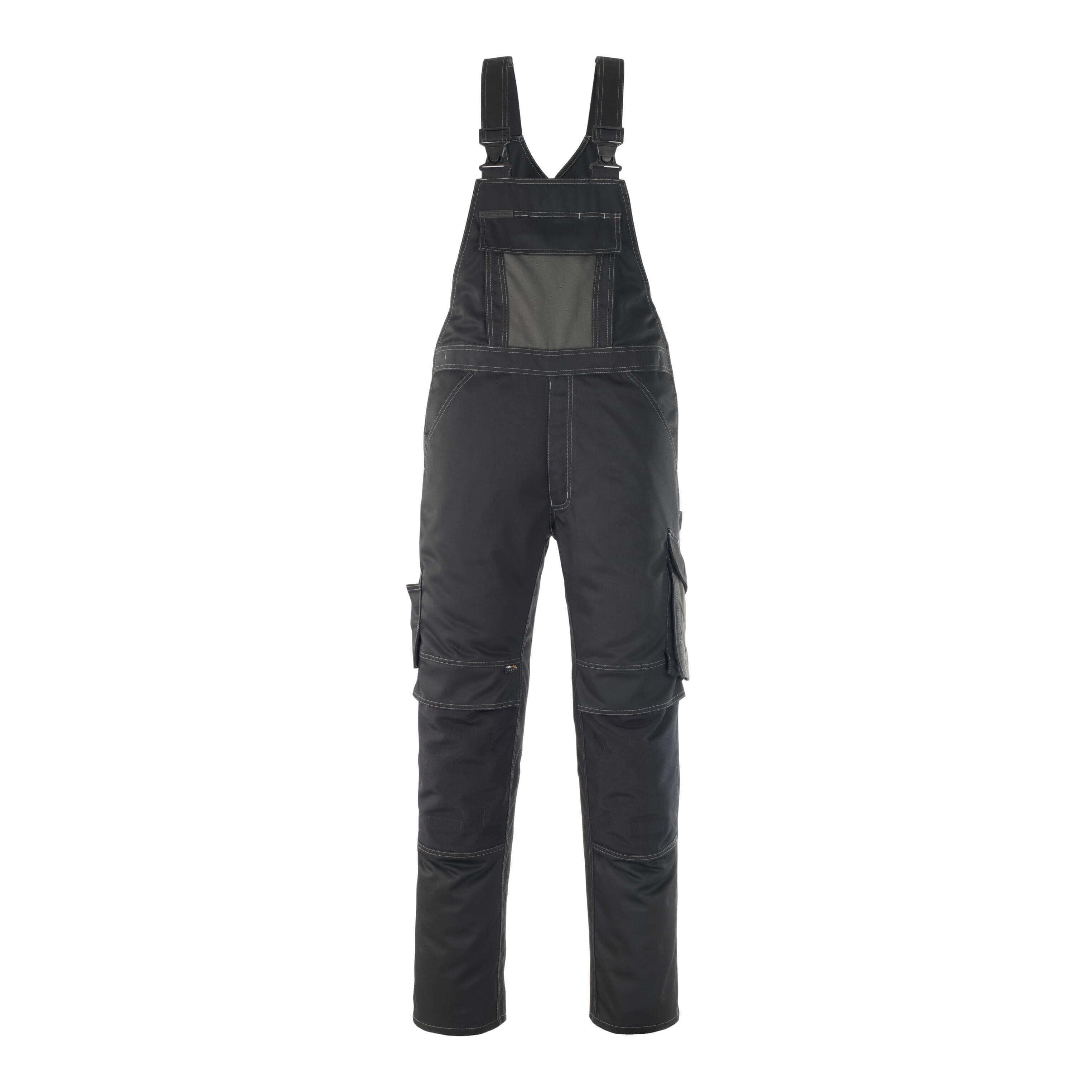 Latzhose mit Kniepolstertaschen UNIQUE black/dark anthracite
