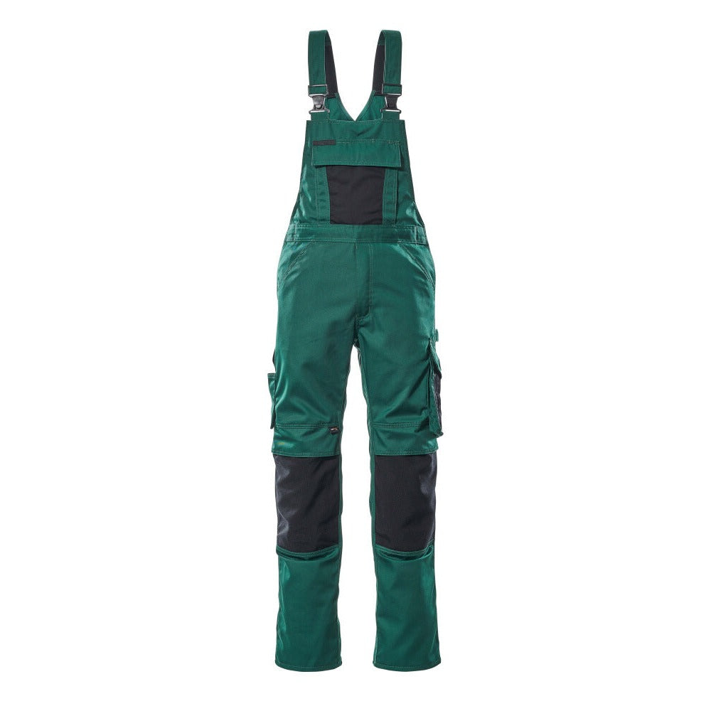 Latzhose mit Kniepolstertaschen UNIQUE green/black