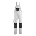 Latzhose mit Kniepolstertaschen UNIQUE white/dark anthracite