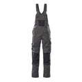 Latzhose mit Kniepolstertaschen UNIQUE dark anthracite/black