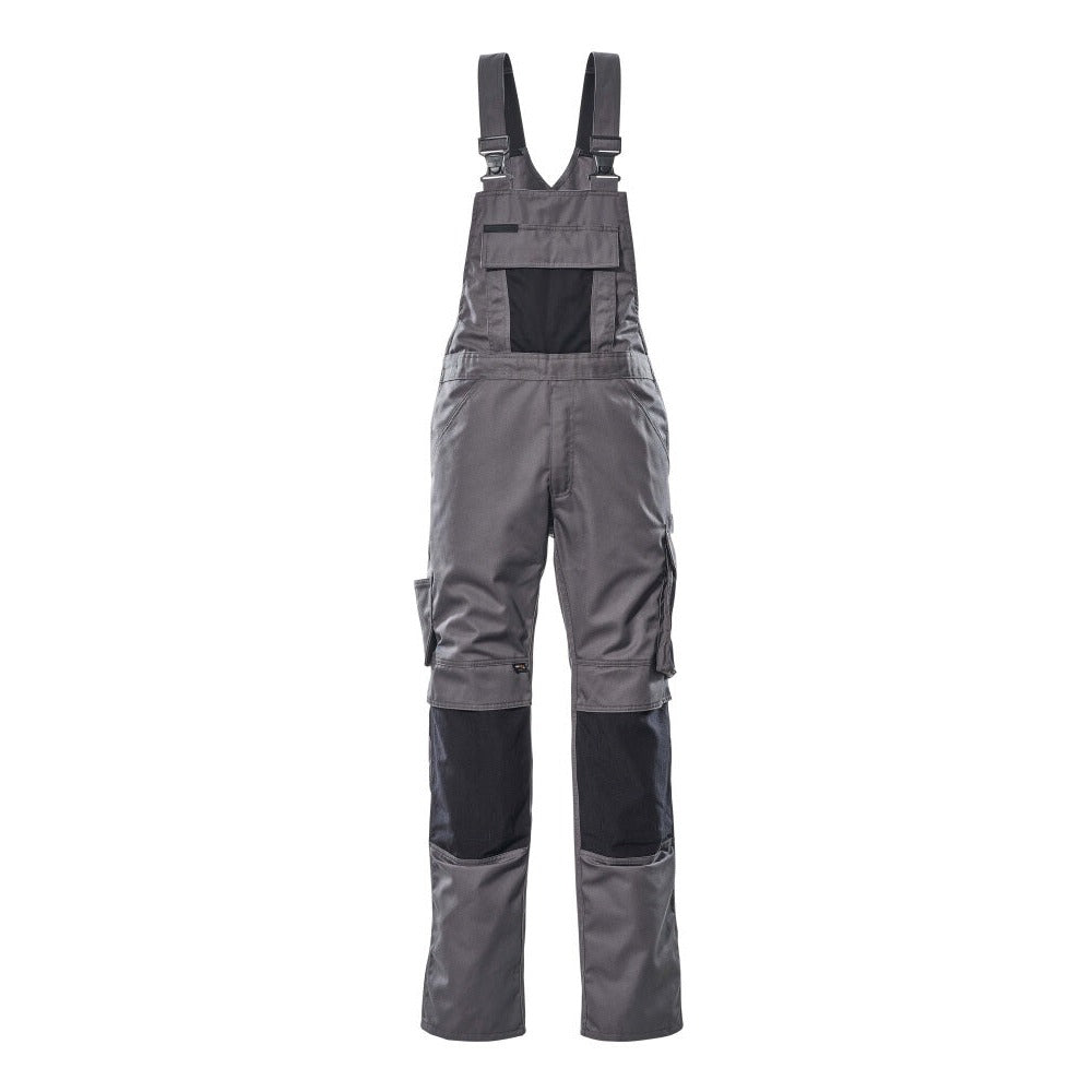 Latzhose mit Kniepolstertaschen UNIQUE anthracite/black