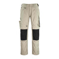 Arbeitshose mit Kniepolstertaschen UNIQUE light khaki/black