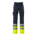Arbeitshose mit Kniepolstertaschen SAFE COMPETE navy/hi-vis yellow