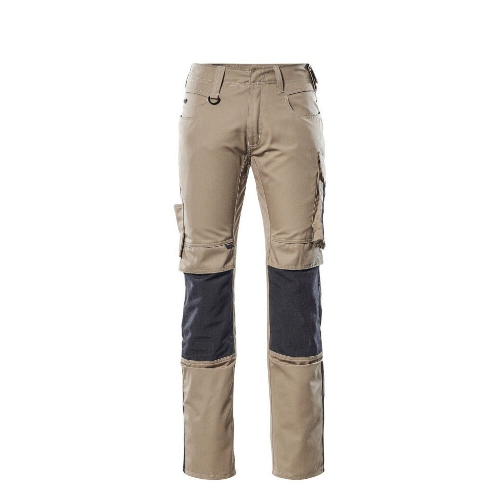 Arbeitshose mit Kniepolstertaschen UNIQUE light khaki/black