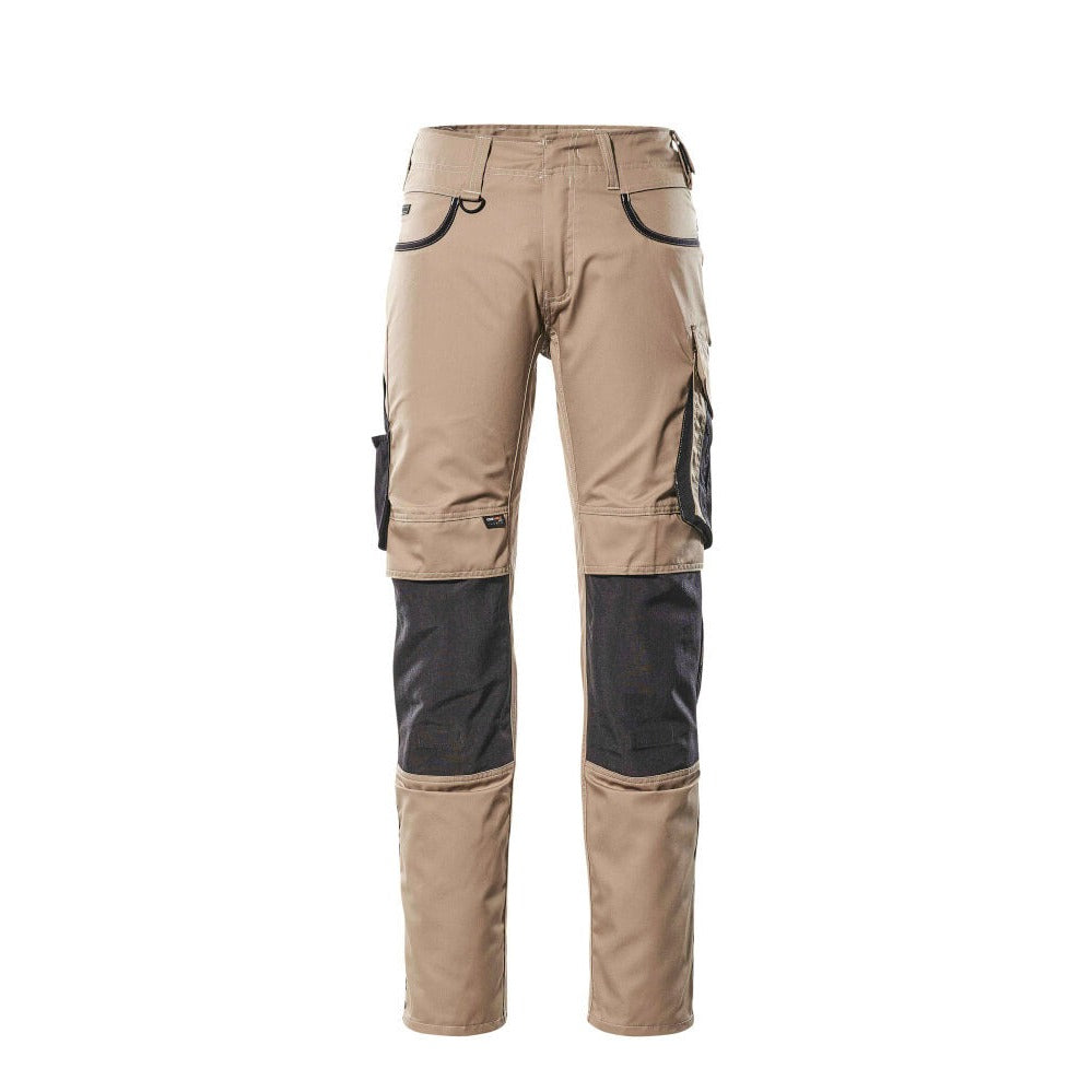 Arbeitshose mit Kniepolstertaschen UNIQUE light khaki/black
