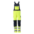Latzhose mit Kniepolstertaschen MULTISAFE hi-vis yellow/dark navy