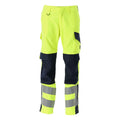 Arbeitshose mit Kniepolstertaschen MULTISAFE hi-vis yellow/dark navy