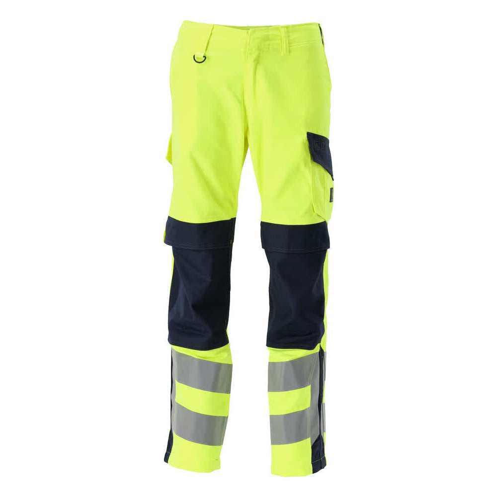 Arbeitshose mit Kniepolstertaschen MULTISAFE hi-vis yellow/dark navy