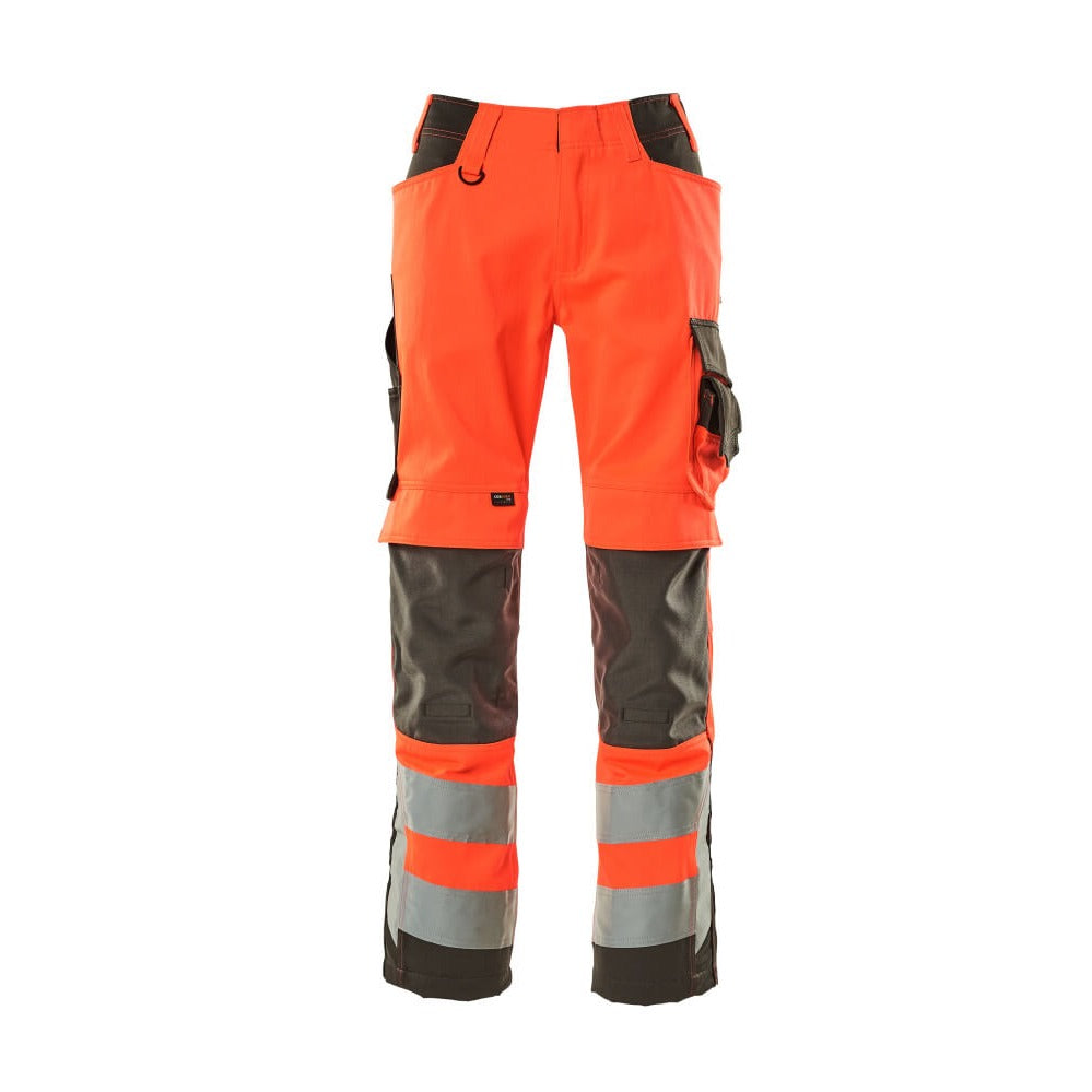Arbeitshose mit Kniepolstertaschen SAFE SUPREME hi-vis red/dark anthracite
