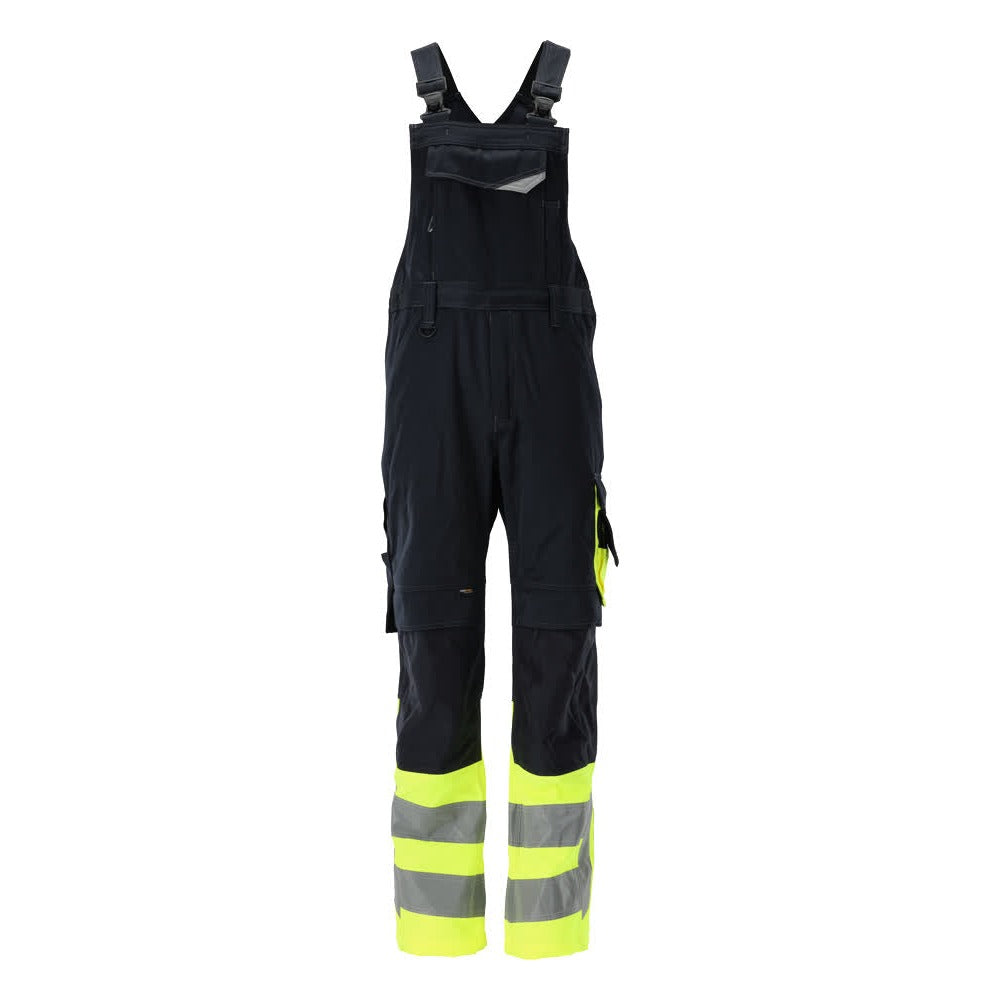 Latzhose mit Kniepolstertaschen SAFE SUPREME dark navy/hi-vis yellow