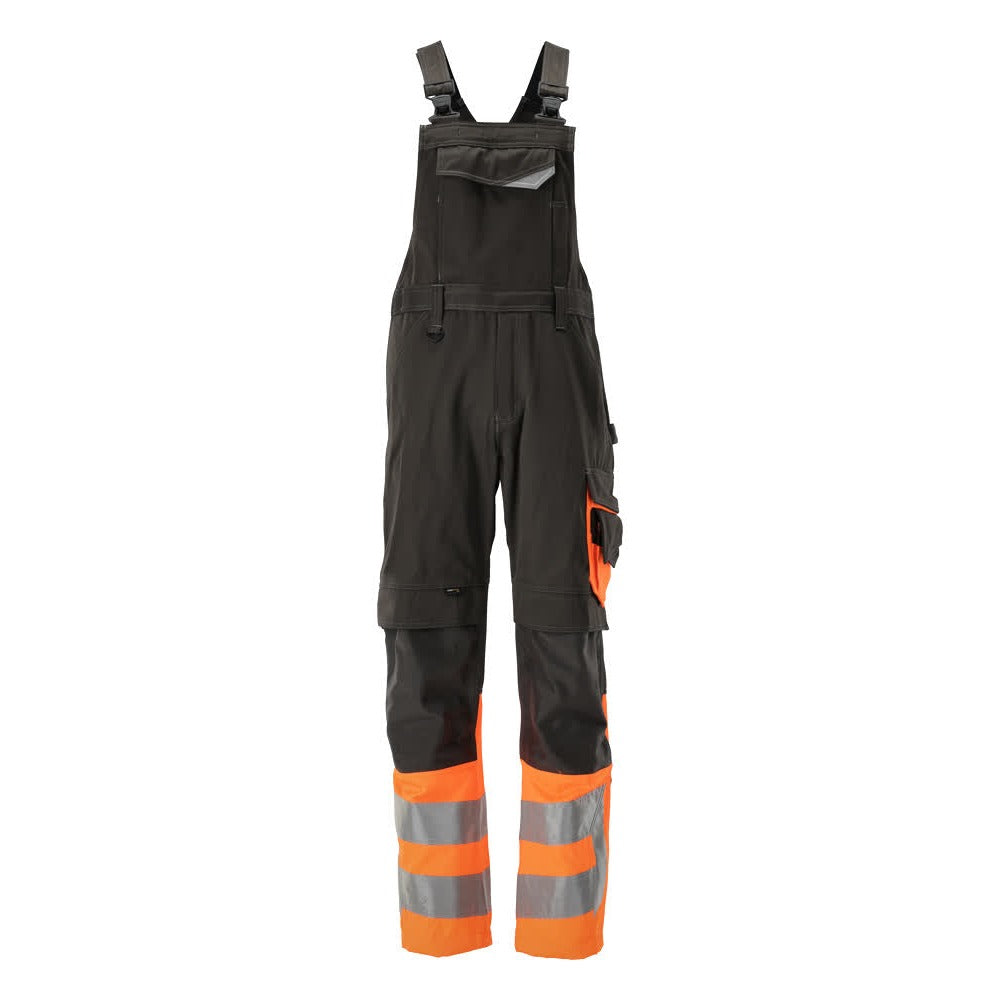 Latzhose mit Kniepolstertaschen SAFE SUPREME dark anthracite/hi-vis orange