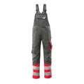 Latzhose mit Kniepolstertaschen SAFE SUPREME dark anthracite/hi-vis red