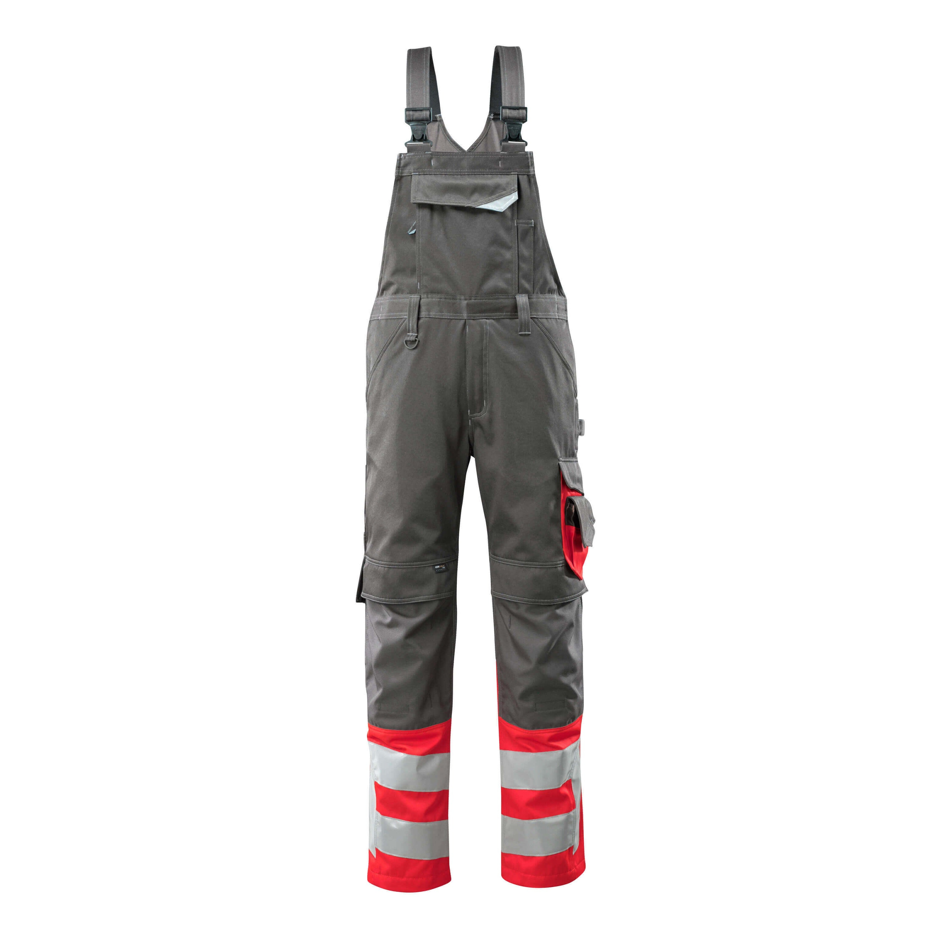 Latzhose mit Kniepolstertaschen SAFE SUPREME dark anthracite/hi-vis red