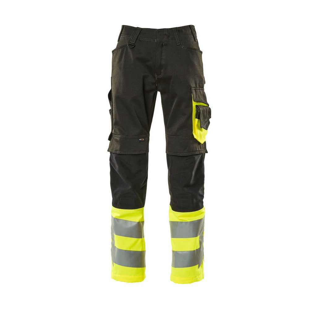 Arbeitshose mit Kniepolstertaschen SAFE SUPREME black/hi-vis yellow