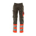 Arbeitshose mit Kniepolstertaschen SAFE SUPREME dark anthracite/hi-vis red