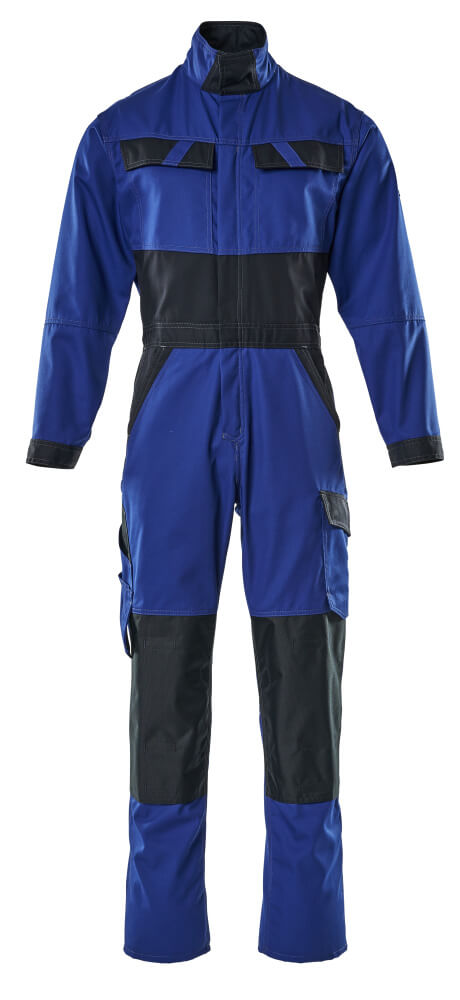 Boilersuit with kneepad pockets LIGHT royal/dark navy