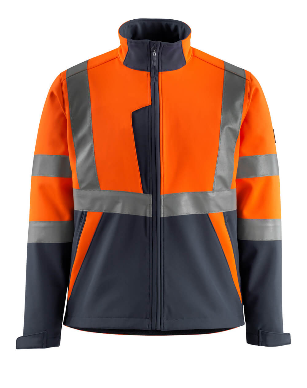 Softshell-Jacke SAFE LIGHT hi-vis orange/dark navy