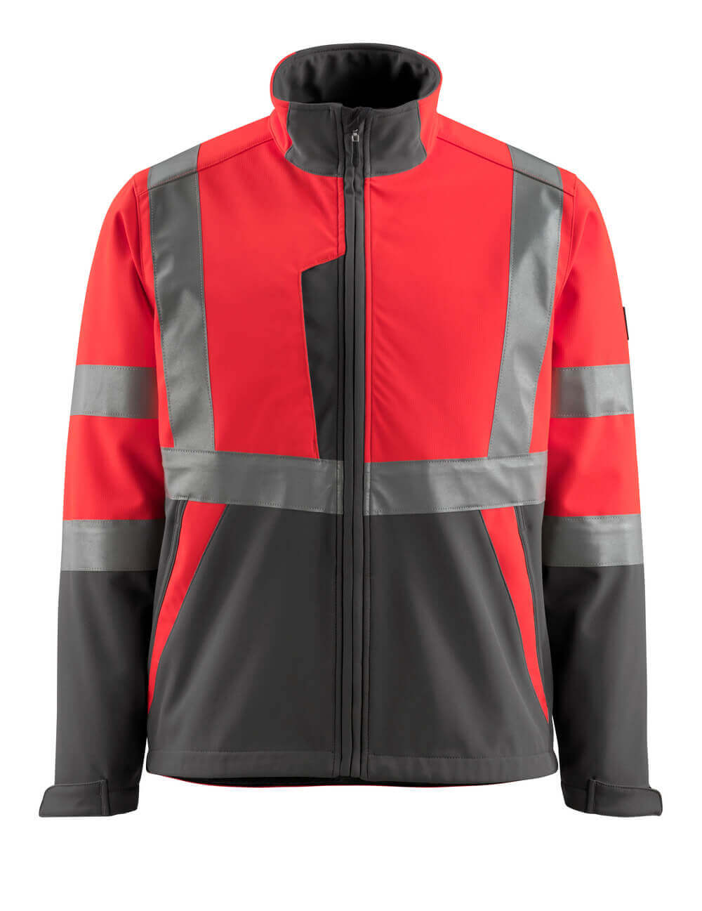Softshell-Jacke SAFE LIGHT hi-vis red/dark anthracite
