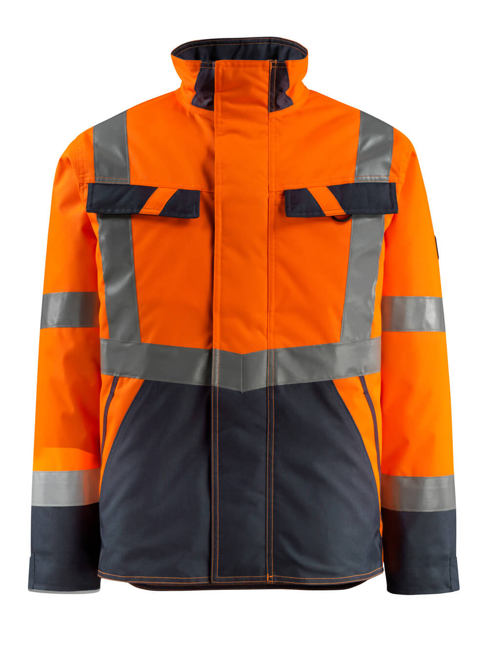 Winterjacke SAFE LIGHT hi-vis orange/dark navy