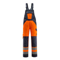 Latzhose mit Kniepolstertaschen SAFE LIGHT hi-vis orange/dark navy
