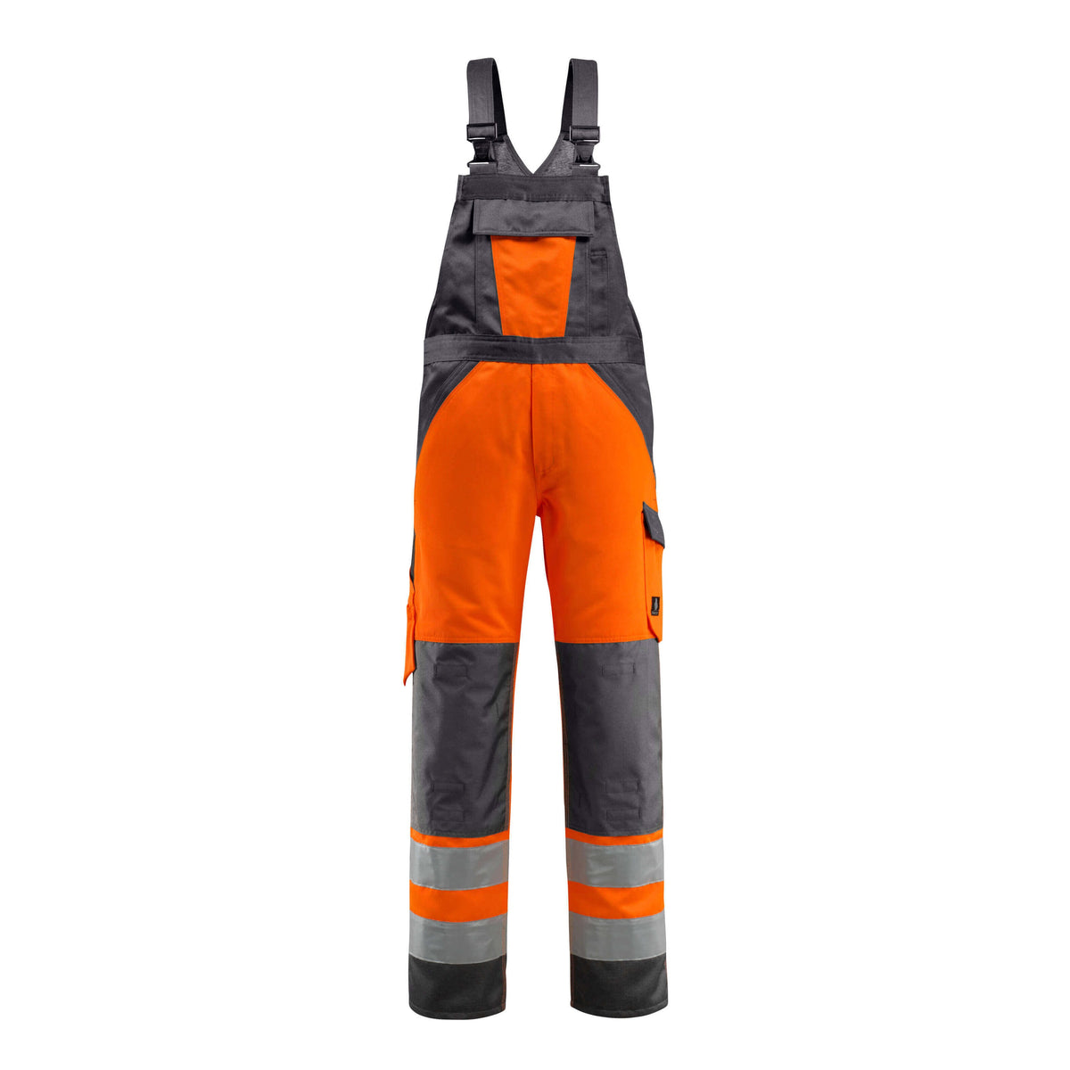 Latzhose mit Kniepolstertaschen SAFE LIGHT hi-vis orange/dark anthracite