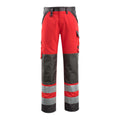 Arbeitshose mit Kniepolstertaschen SAFE LIGHT hi-vis red/dark anthracite