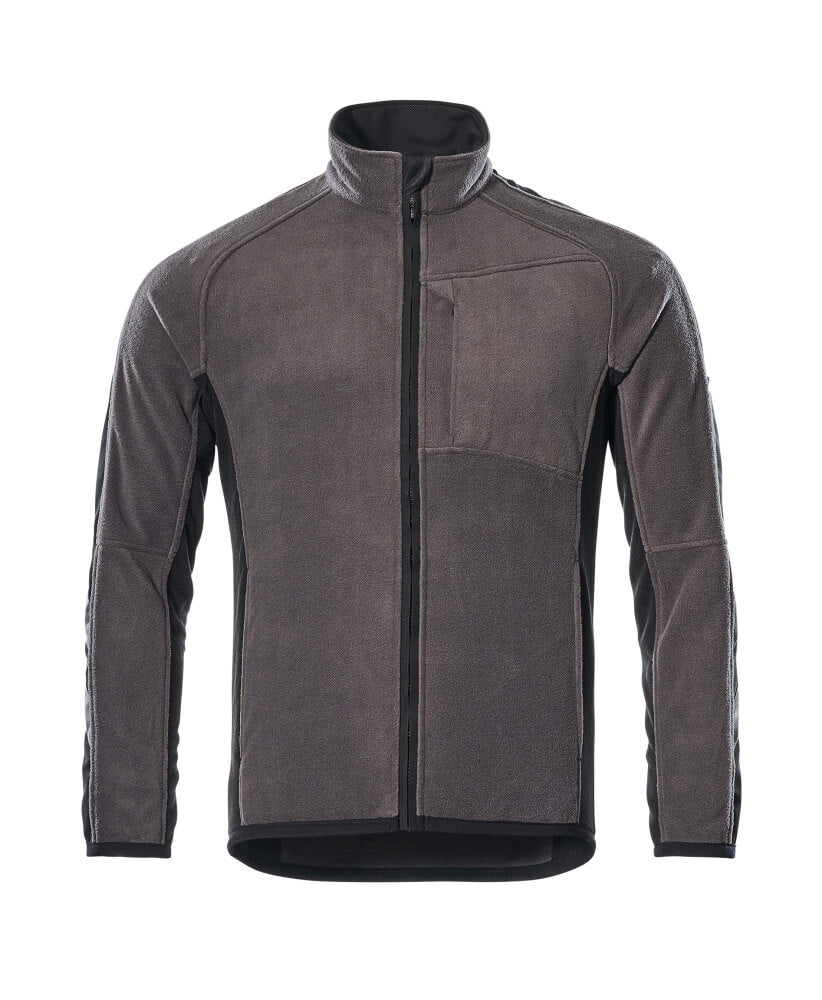 Fleecejacke UNIQUE dark anthracite/black
