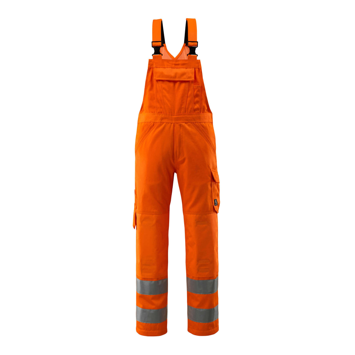 Latzhose mit Kniepolstertaschen SAFE LIGHT warnschutz-orange