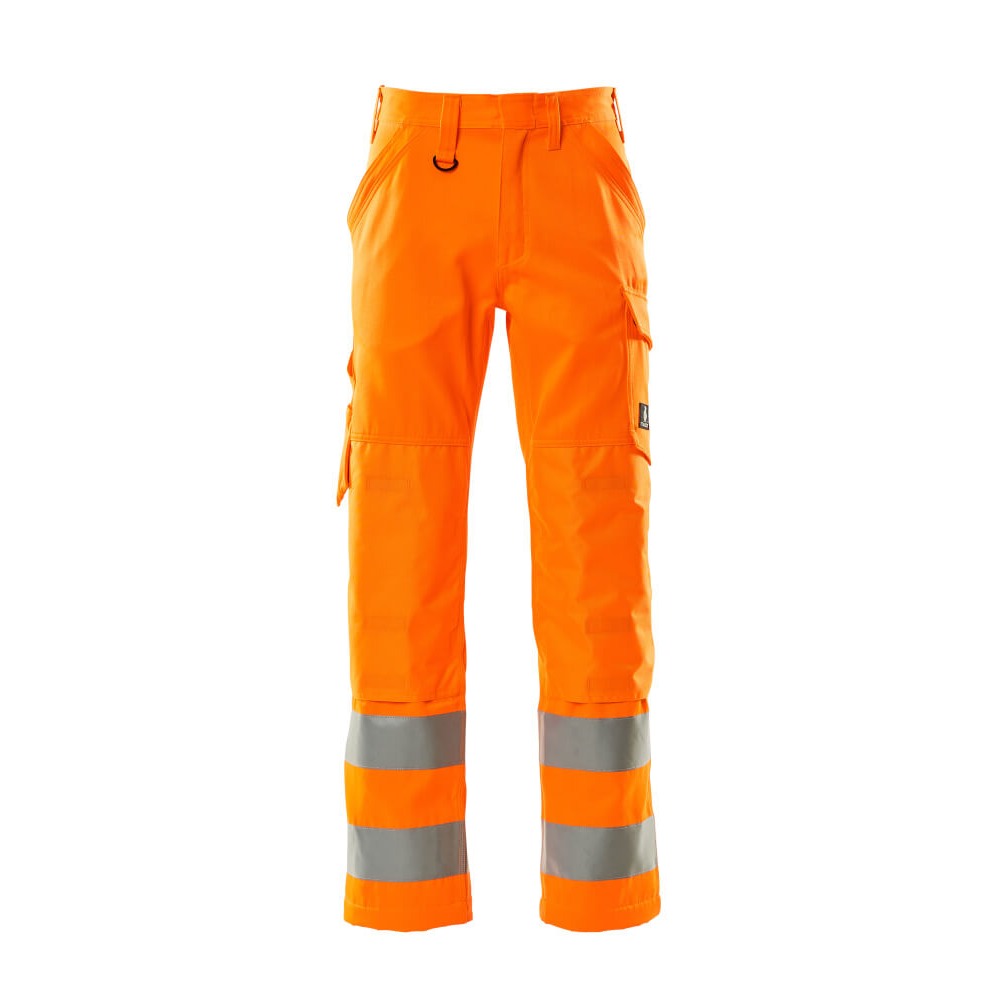 Arbeitshose mit Kniepolstertaschen SAFE LIGHT warnschutz-orange