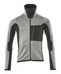 Fleecepullover mit Reißverschluss ADVANCED grey-flecked/black