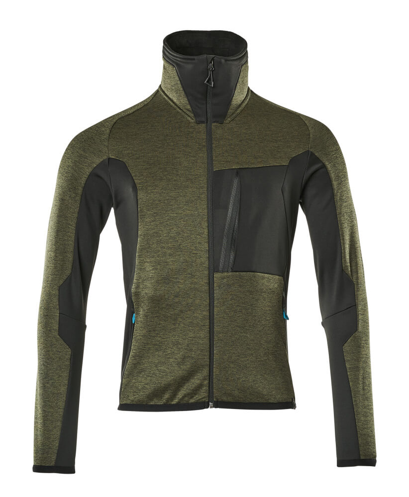 Fleecepullover mit Reißverschluss ADVANCED moss green/black