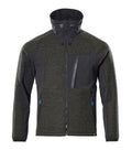 Knitted Jacket with zipper ADVANCED moss green/black