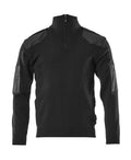 Knitted Jumper with half zip FRONTLINE schwarz