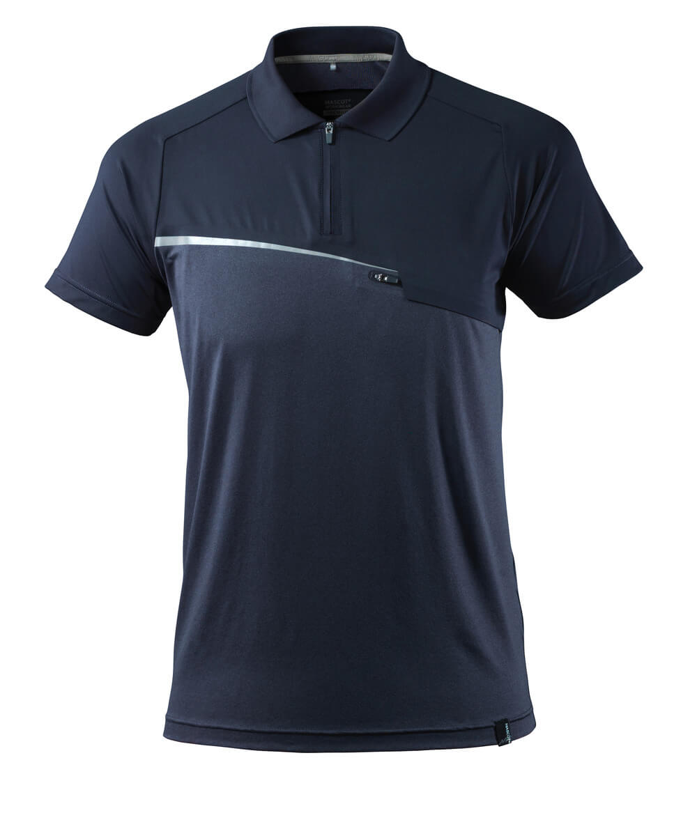 Poloshirt mit Brusttasche ADVANCED dunkelblau