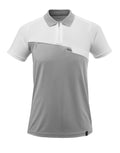 Poloshirt mit Brusttasche ADVANCED grey-flecked/white