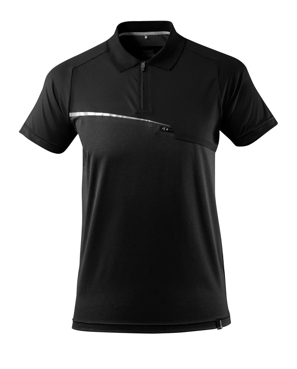 Poloshirt mit Brusttasche ADVANCED schwarz