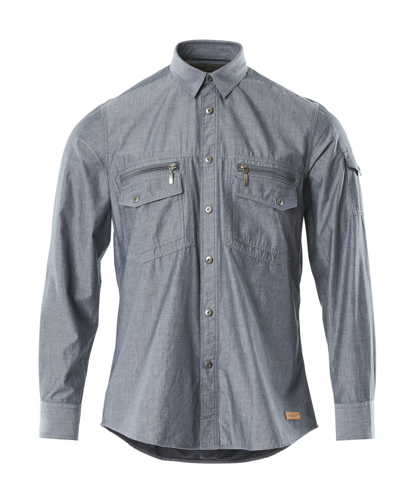 Hemd CROSSOVER washed dark blue denim
