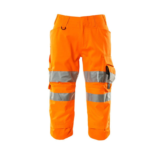 3/4 Arbeitshose mit Kniepolstertaschen SAFE SUPREME warnschutz-orange