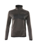 Fleecepullover mit kurzem Reißverschluss ACCELERATE dark anthracite/black